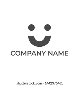 Modern logo design for happy face