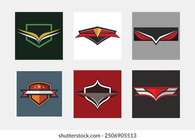 modern logo design header set vector illustration 