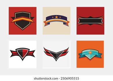 modern logo design header set vector illustration 