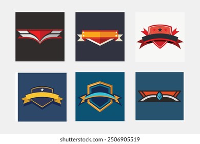 modern logo design header set vector illustration 