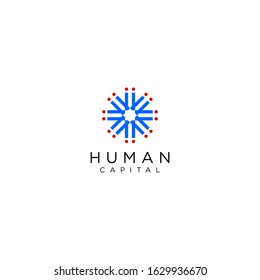 Modern logo design of human capital with white background - EPS10 - Vector.