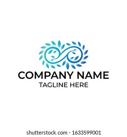 Modern logo design for infinity leaves