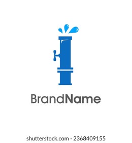 Modern logo design Initial I combine with pipe and water. The logo good for company related plumbing and constructions.