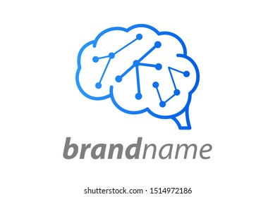 Modern logo design initial K inside brain.