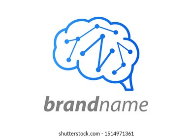 Modern logo design initial N inside brain.