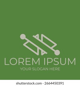  A modern logo design inspired by the intricate beauty of electronic circuits representing innovation and technology