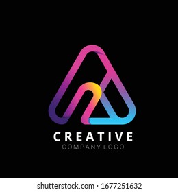 letra A del diseño del logotipo moderno. Logotipo de producto y empresa