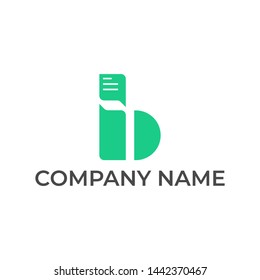 Modern logo design for letter B and bubble chat