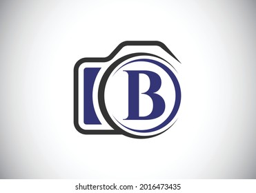 Modern Logo Design with a Letter B Inside a Camera Lens for Photography Business
