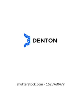 Modern logo design of letter D with white and black background - EPS10 - Vector.