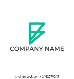 Modern logo design for letter F and B