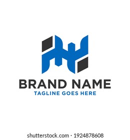 modern logo design with letter H,W, M