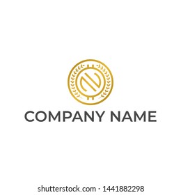 Modern logo design for letter n