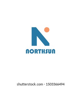 Modern logo design of letter N with white background - EPS10 - Vector.