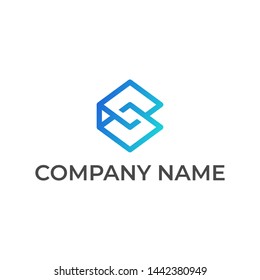 Modern logo design for letter S