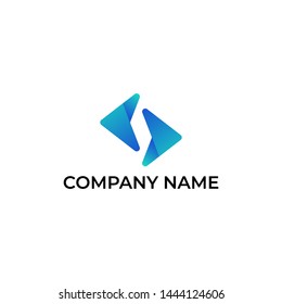 Modern logo design for letter S