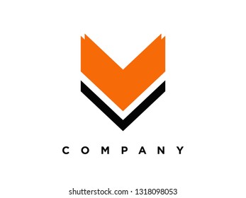 modern logo design letter v shaped like a fox.