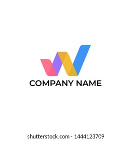 Modern logo design for letter W