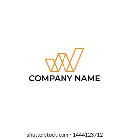 Modern logo design for letter W