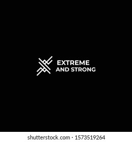 Modern logo design of letter X on black background colours - EPS10 - Vector.