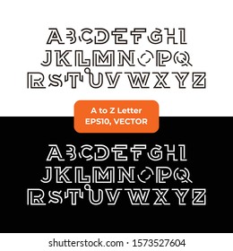 Modern logo design of letter A to Z with black background - EPS10 - Vector.
