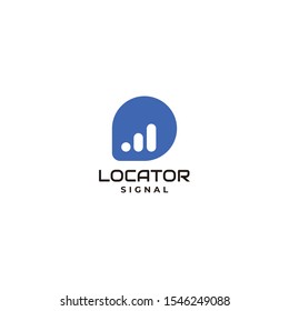 Modern logo design location icon and wireless symbol with clean background - EPS10 - Vector.