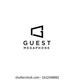 Modern logo design of megaphone and letter G with white background - EPS10 - Vector.