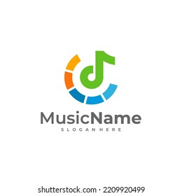 Modern logo design for music studio. Music logo design template vector.