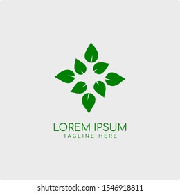 modern logo design natural green leaf