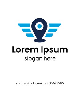 Design de logotipo moderno com navegação e velocidade ​ ​tema