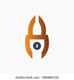 modern logo design padlock lock