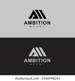 Modern AM logo design, perfect for branding, business identities, and marketing materials.