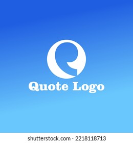 modern logo design for quote or communication