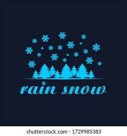 modern logo design for rain snow theme