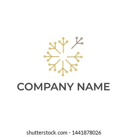 Modern logo design for technology connection