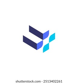 A modern logo design template of health cross with stairs that symbolizes success and positive progress - editable vector