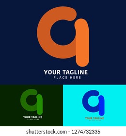 Modern logo design template with letter base A