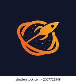 Modern logo Design Template. Rocket Ship Logo Vector 