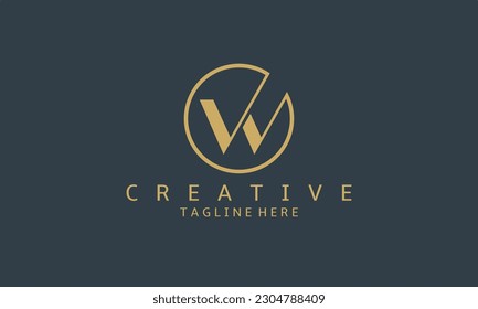 Modern logo design template. W logo modern and elegant. Abstract emblem W letter logo design logotype element for your business.