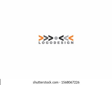 Modern logo design template for your company. Simple Arrow shape logo design. 