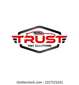 modern logo design for tint window car