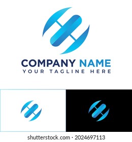 Modern Logo design. U Letter logos Technology
