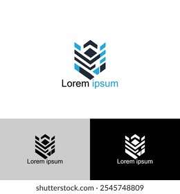 Arte vectorial moderno del diseño del logotipo