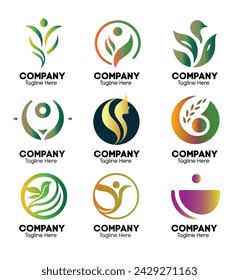 Modern Logo Design Vector Collection, Set of Company Logo Design Concepts in Vector