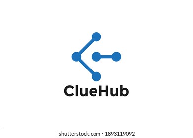 diseño de logotipo moderno conexión gráfica vectorial