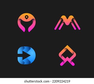 Modernes Logo-Design, Vektorgrafik-Layout