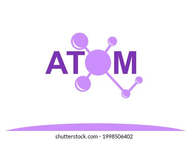 modern logo design for the word "ion". Ions belong to the periodic system of atoms. There are ion pathways, ionic bonds.