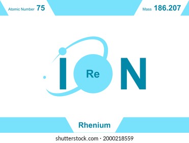 diseño de logotipo moderno para la palabra "ion". Los iones pertenecen al sistema periódico de átomos. Hay caminos iónicos, lazos iónicos y la letra Re.