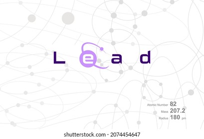 Modern Logo Design For The Word LEAD Which Belongs To Atoms In The Atomic Periodic System.