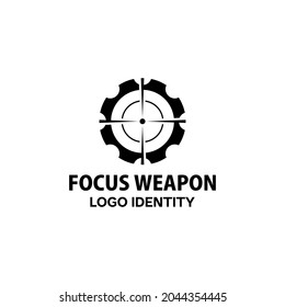 diseño de logotipo moderno para su identidad de mercado de armas